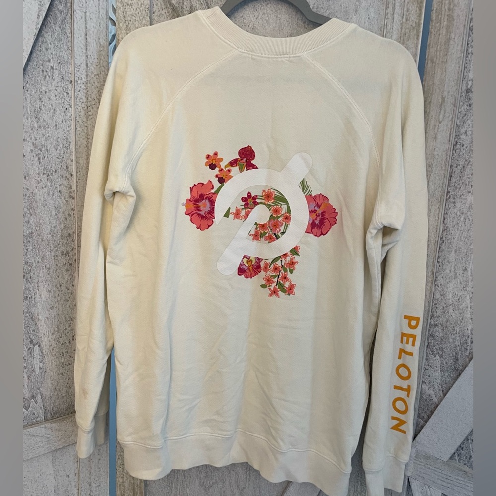 Peloton Asian and Pacific Islander Heritage Month white oversized crewneck Women